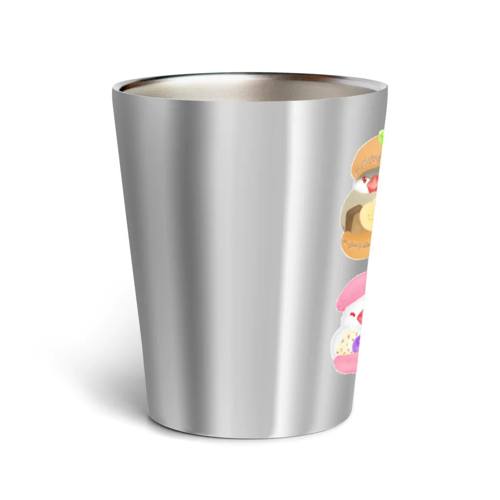 Lily bird（リリーバード）のぎゅっ♪マカロン文鳥ず Thermo Tumbler