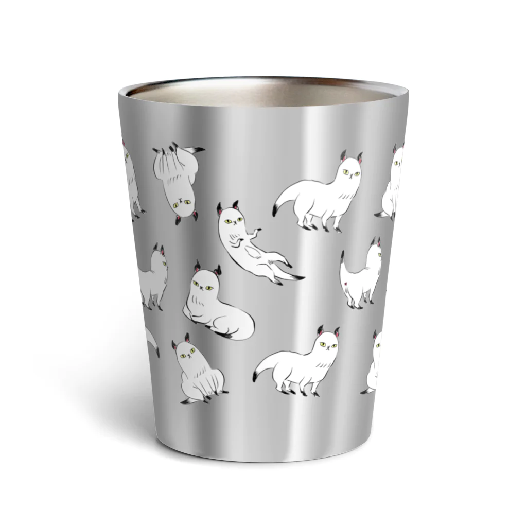 かわいい尻子玉の約束の天啓猫 Thermo Tumbler