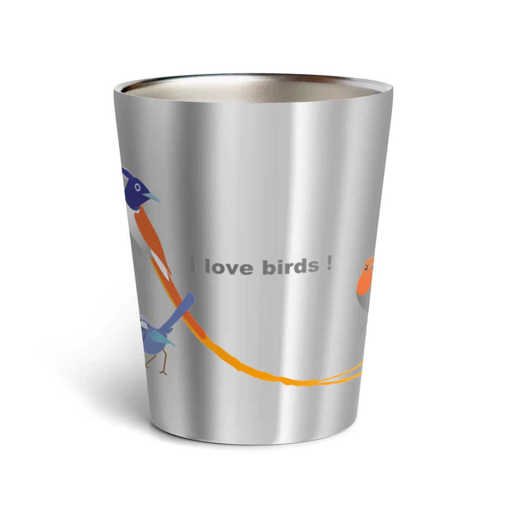 エダマメトイチ雑貨店のI love birds ! 5 サーモタンブラー