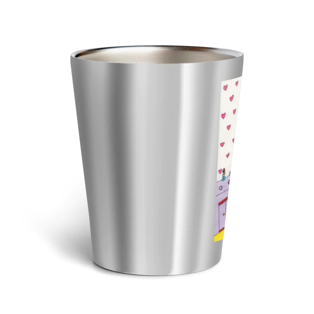 ピンクスキーのお店の花咲く欲望をそりおとす女 Thermo Tumbler