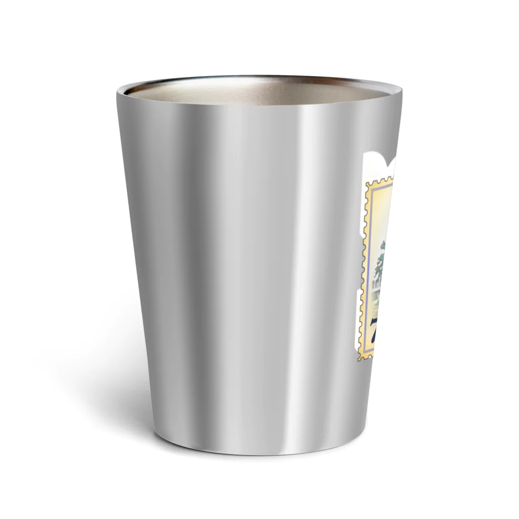 higahouseの琉球郵便切手ガジュマル セピア風 Thermo Tumbler