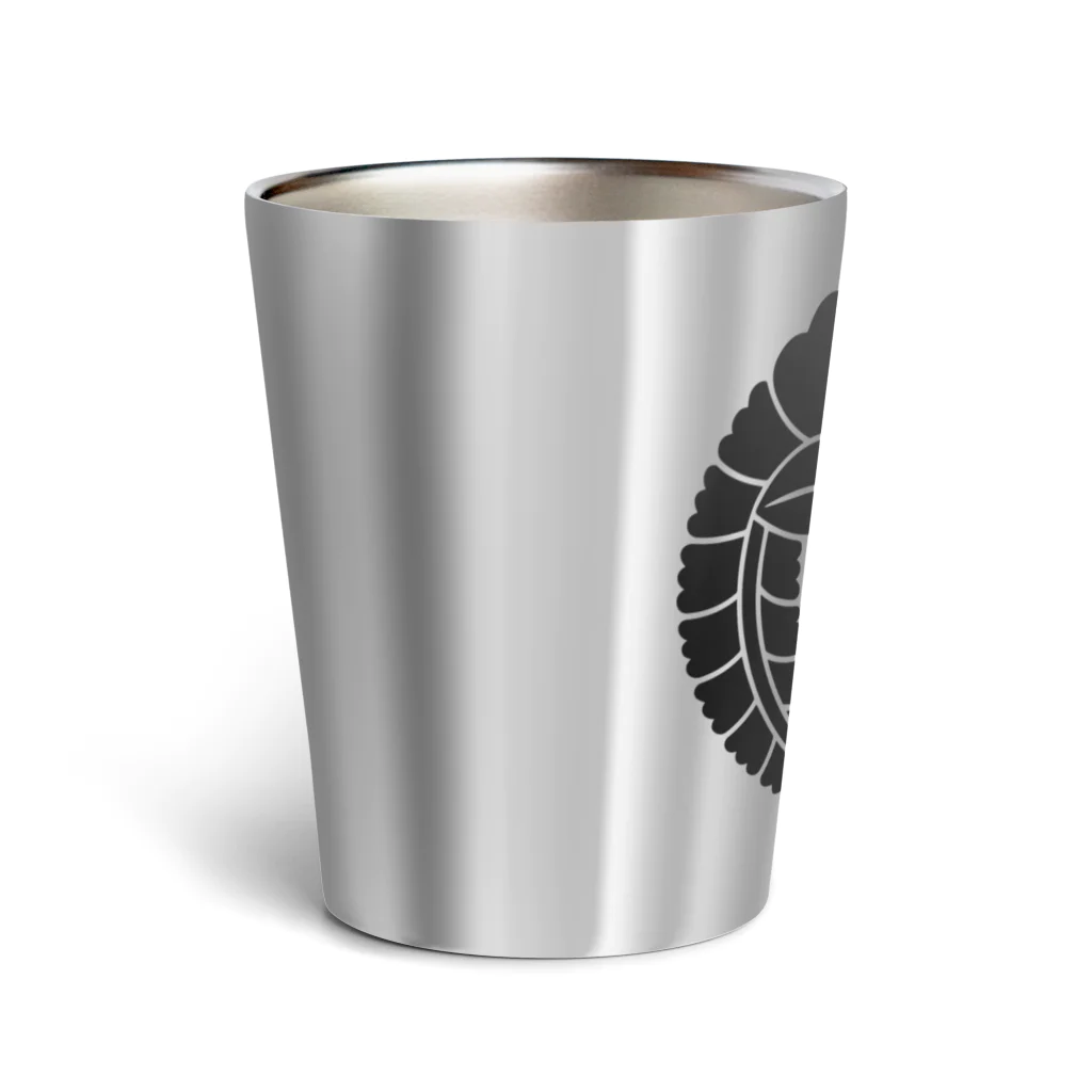 Ａ’ｚｗｏｒｋＳの下がり藤に髑髏 黒（オリジナル家紋シリーズ） Thermo Tumbler