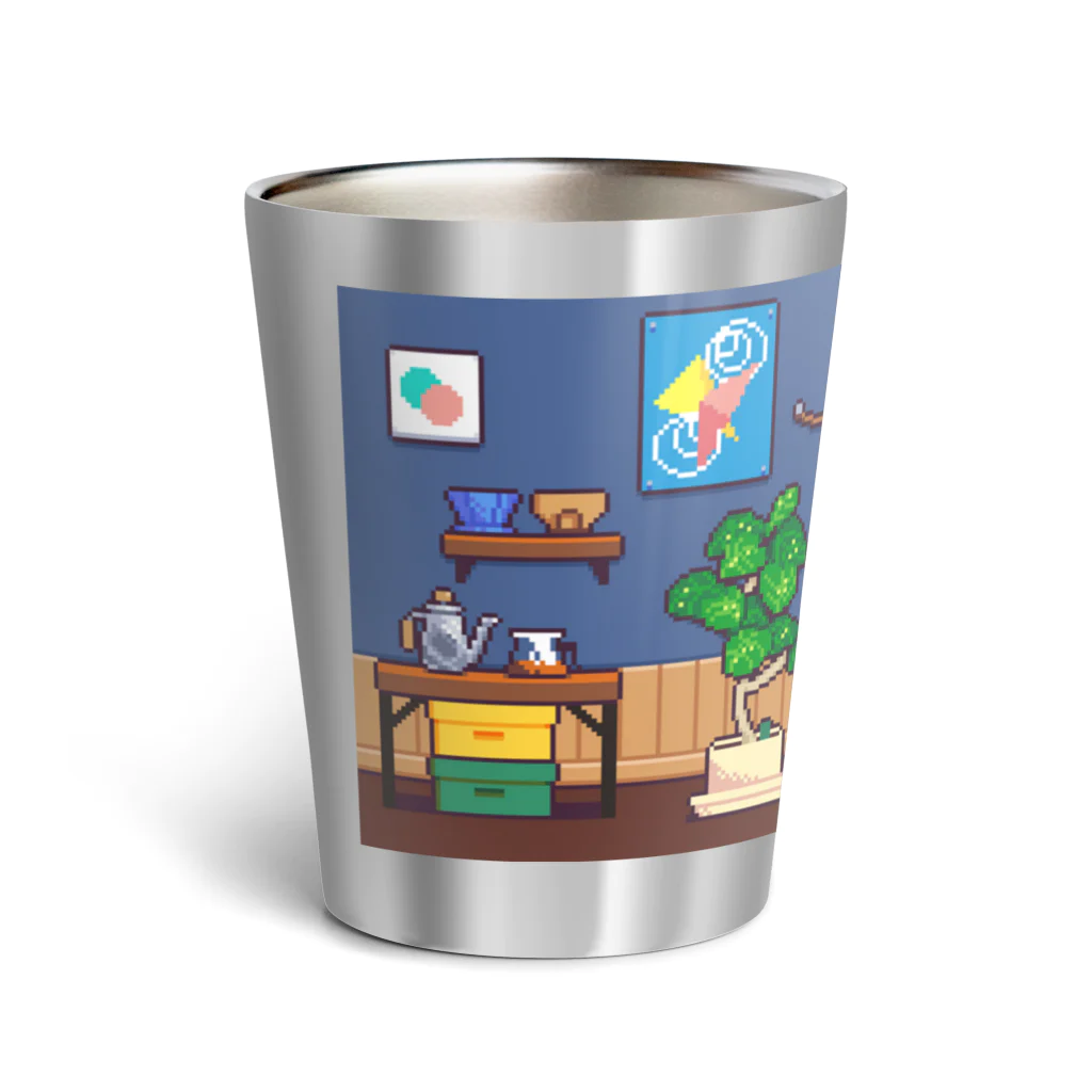 にく、ましましで。の部屋ドット絵 Thermo Tumbler