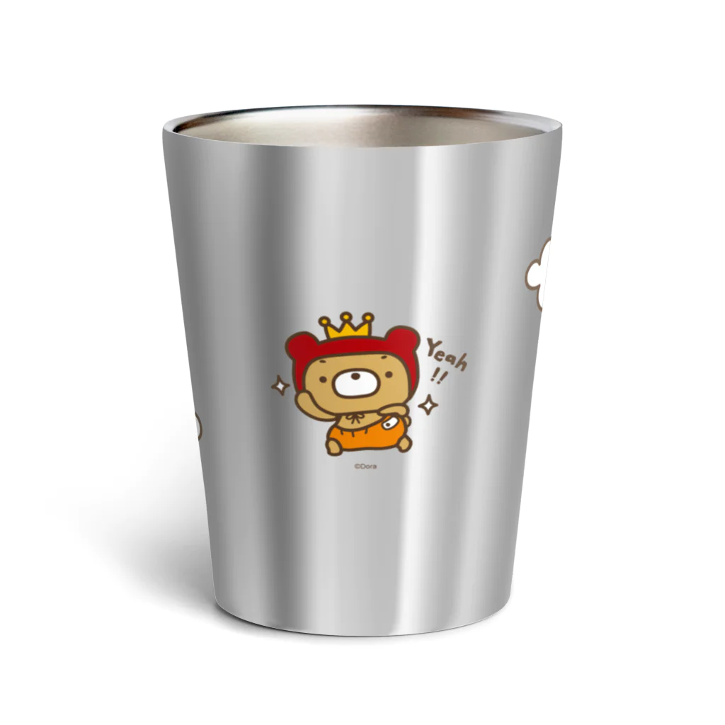 くーまんのお店でふのくーまん サーモタンブラー20th（カラー） シルバー＆白 Thermo Tumbler