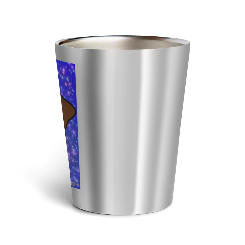 虹色PLUSの夜空を見上げて　ジャックラッセルテリア犬 Thermo Tumbler