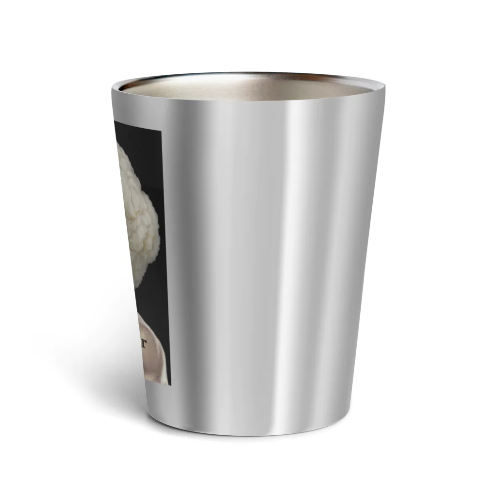 おやさい妖精さんの お店🌱のカリフラワー先生 （イラスト大） Thermo Tumbler