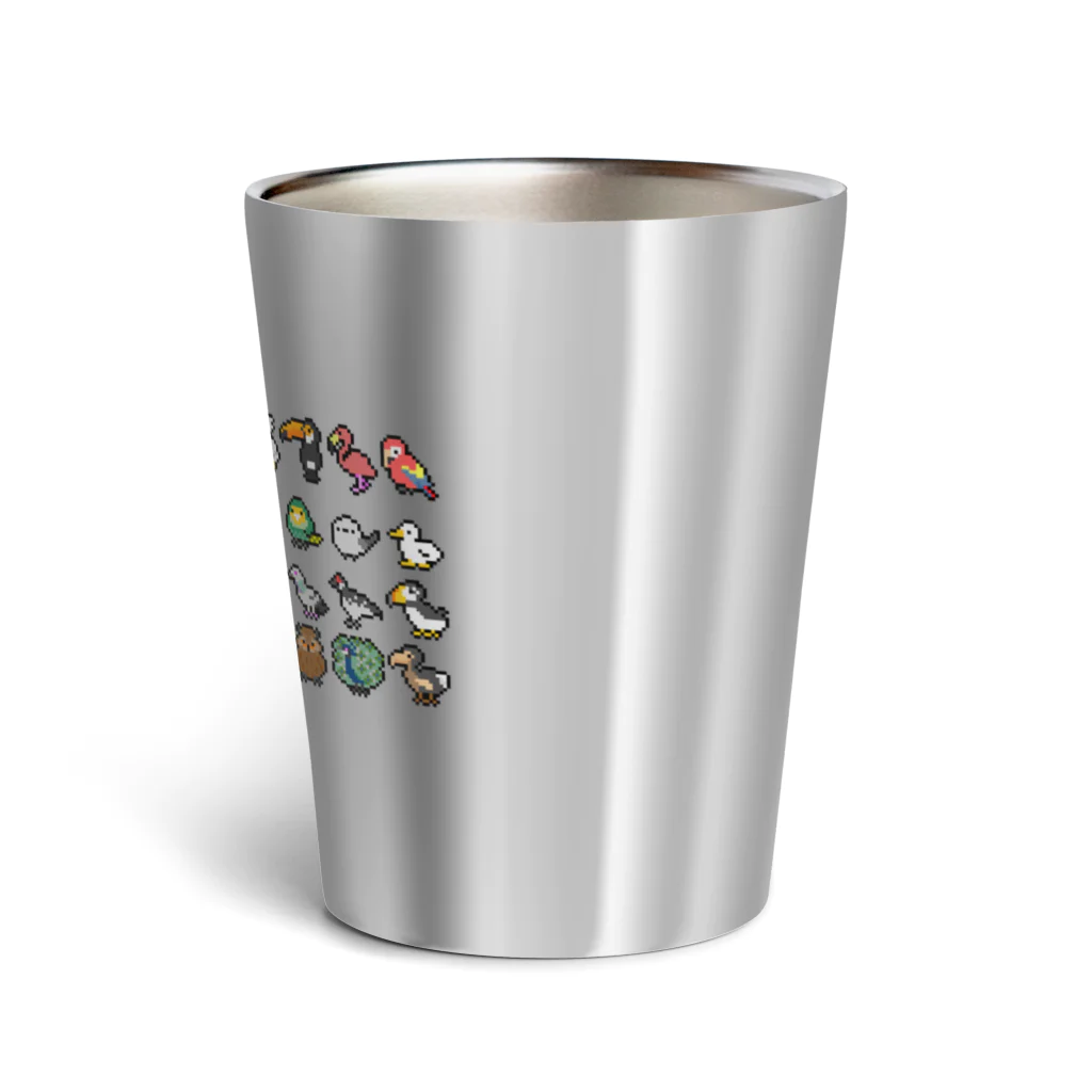 【ドット絵】ネコブレ商店のピクセルバード・集 Thermo Tumbler