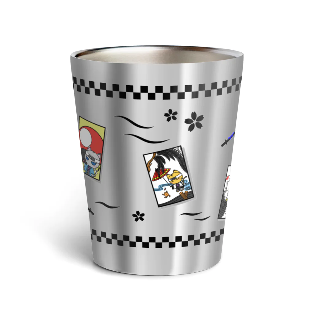 にゃーにゃー組@LINEスタンプ＊絵文字販売中！のにゃーにゃー組＊花札 Thermo Tumbler