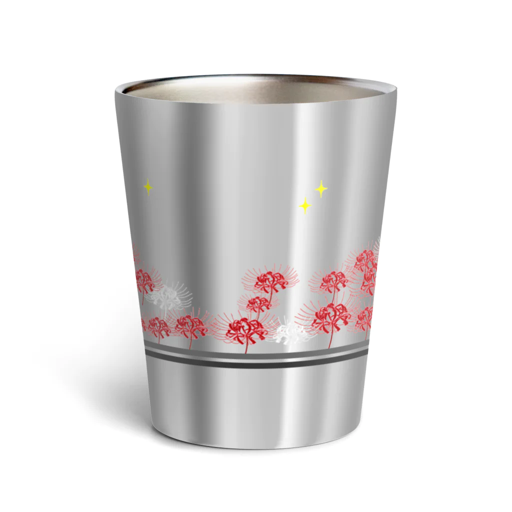 にゃーにゃー組@LINEスタンプ＊絵文字販売中！の黒猫＊夜のお散歩♪ Thermo Tumbler