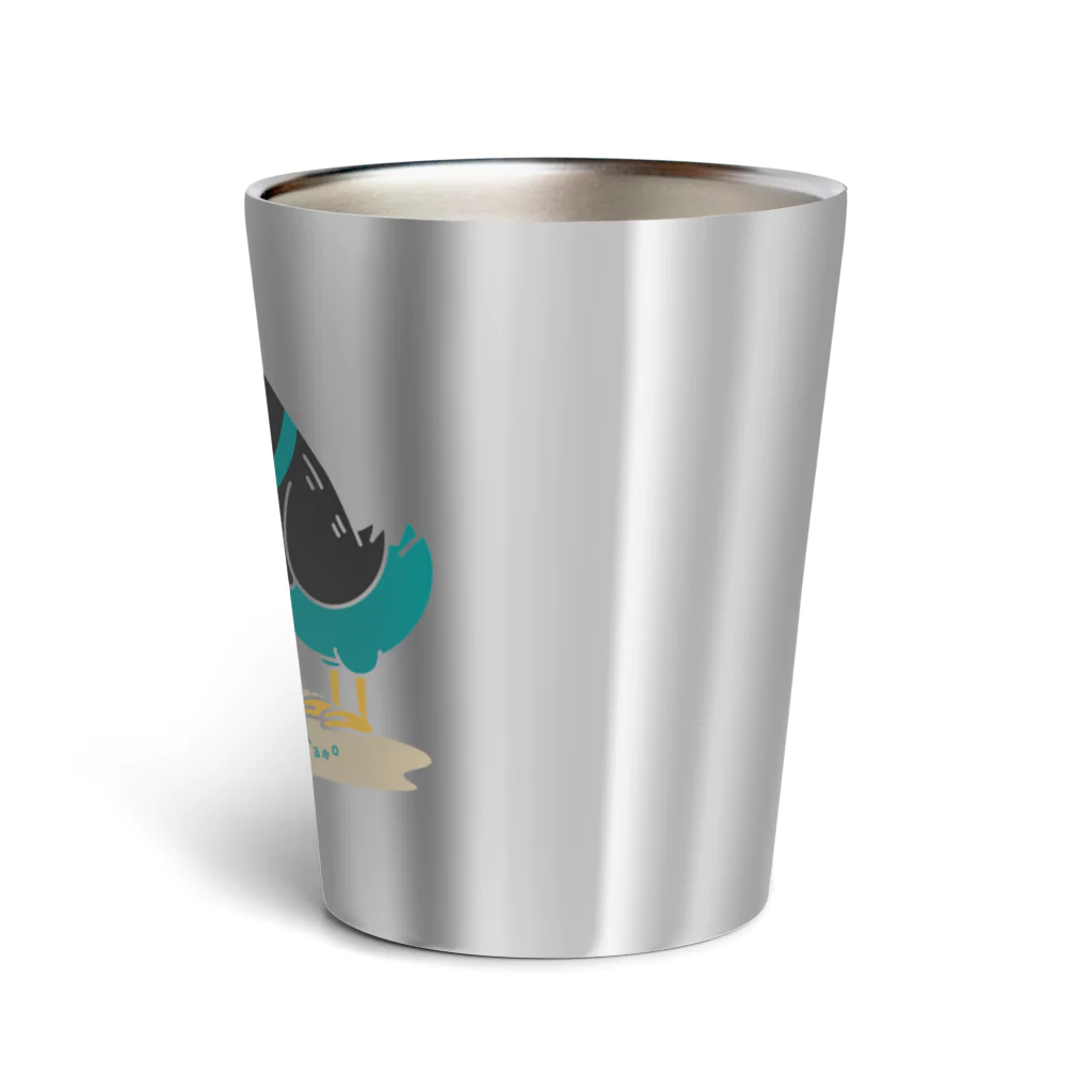 イラスト MONYAAT のネギを値切っている鴨カモかもB L Thermo Tumbler