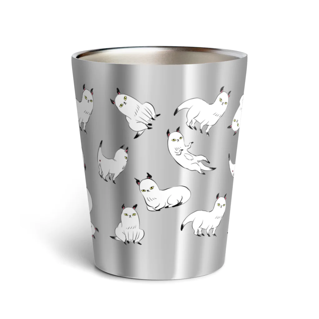 かわいい尻子玉の約束の天啓猫 Thermo Tumbler