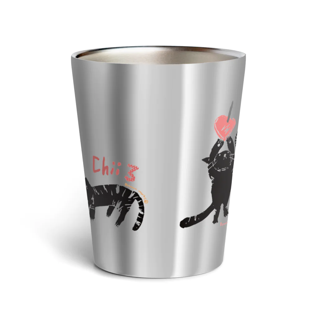 ビューン ワークスの黒猫ちぃさん Thermo Tumbler