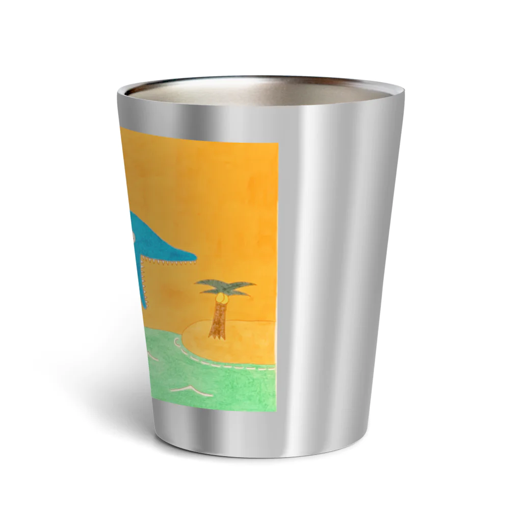 アトリエそらのいろの海を跳ねるイクチオサウルス Thermo Tumbler