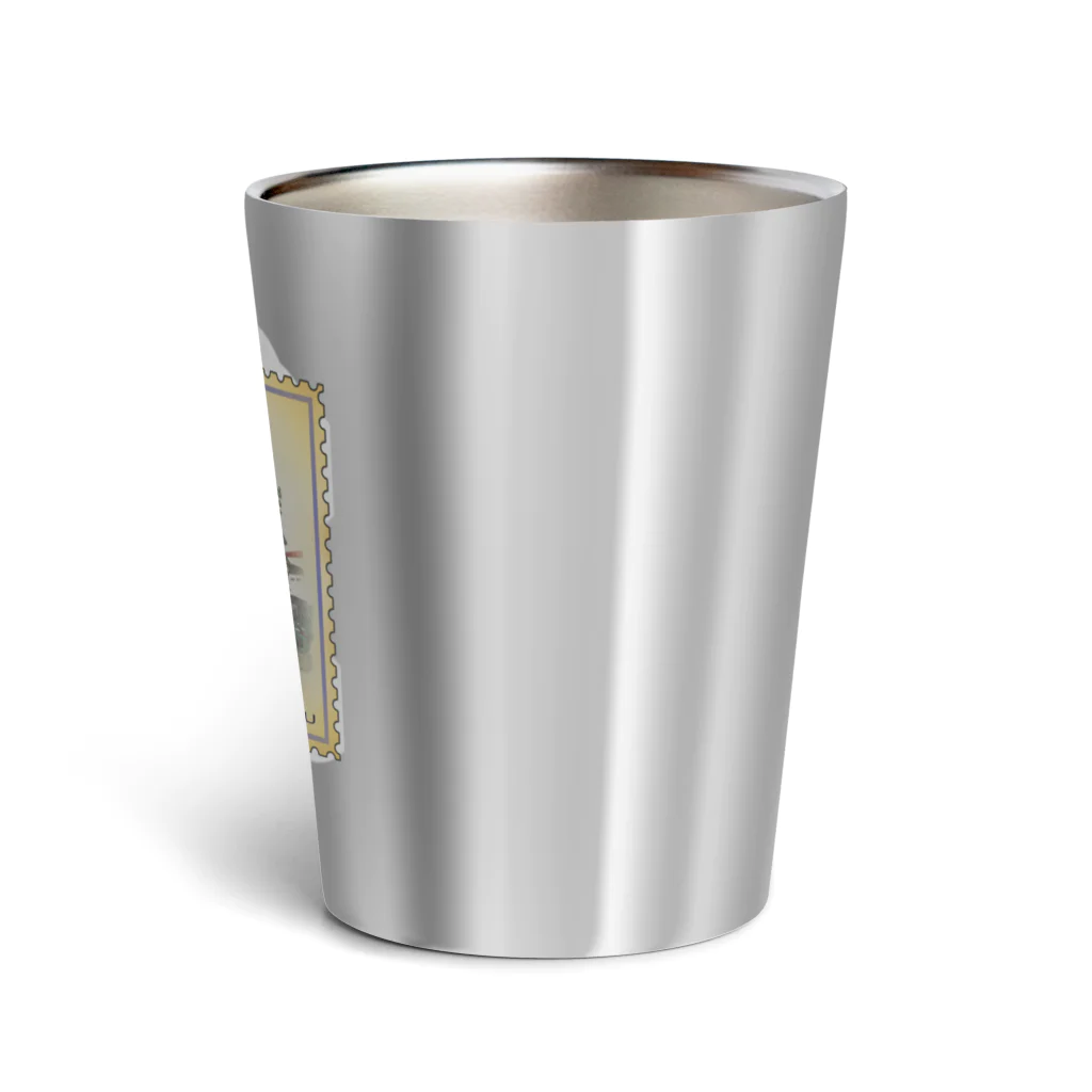 higahouseの琉球郵便切手ガジュマル セピア風 Thermo Tumbler