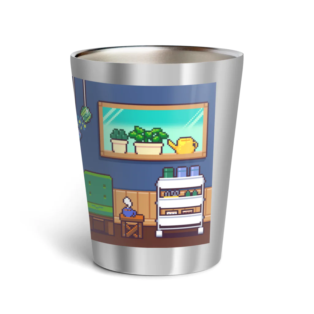 にく、ましましで。の部屋ドット絵 Thermo Tumbler