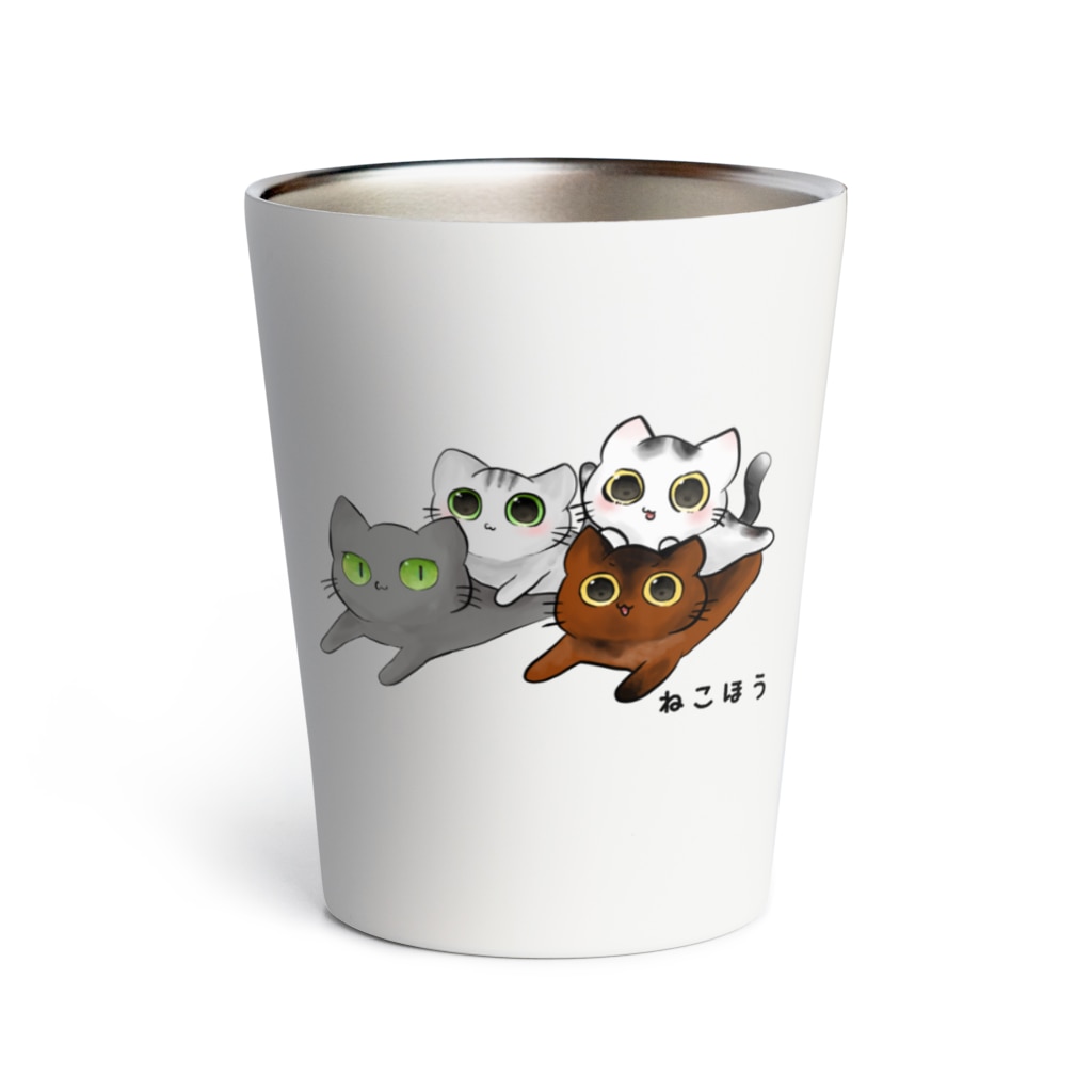 ねこほう集合イラストタンブラー ねこほうチャンネル公式グッズ Nekohou のサーモタンブラー通販 Suzuri スズリ