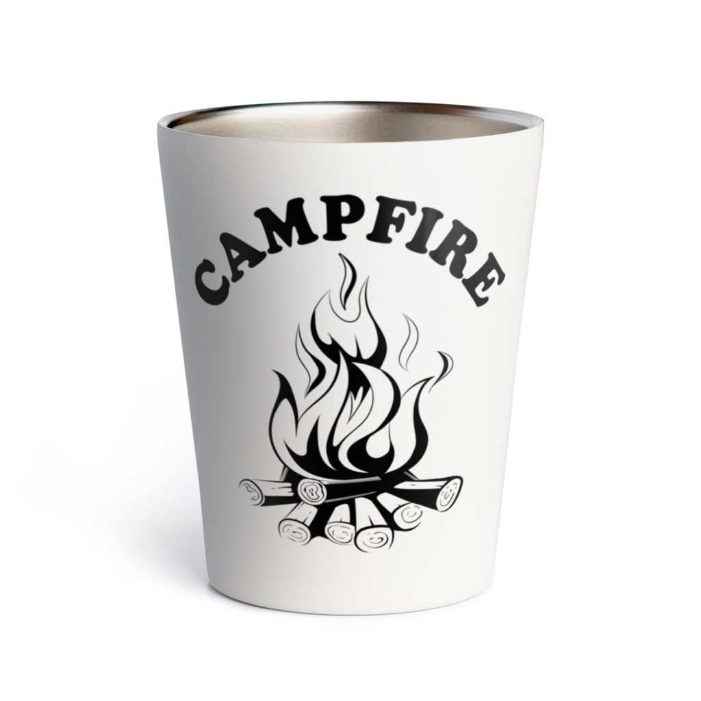 Campfire キャンプファイヤー ロゴ Thermo Tumbler By Dripped Dripped Suzuri