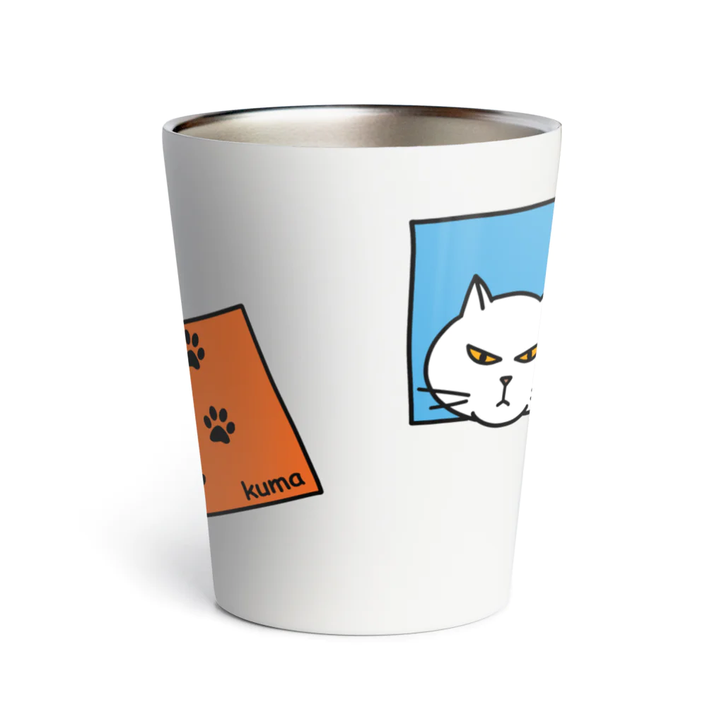 mkumakumaのひとり遊びにゃんこ２ Thermo Tumbler