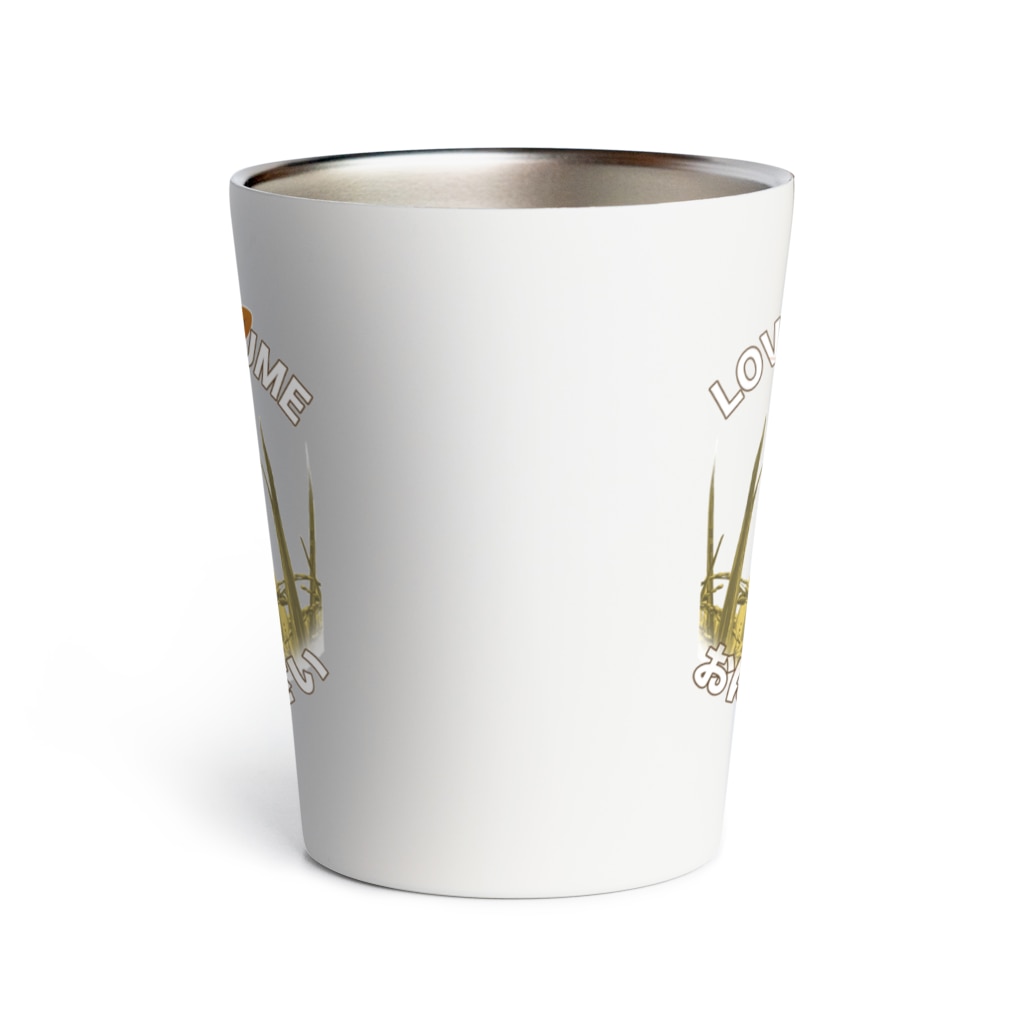 “すずめのおみせ” SUZURI店のおにぎりと飲んでください Thermo Tumbler