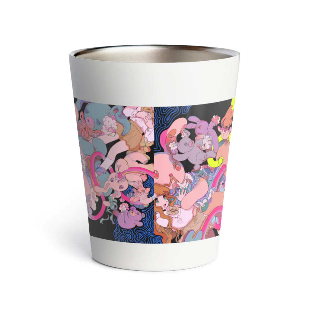 MARU AKARIのくまとワルツしてるガールズ Thermo Tumbler