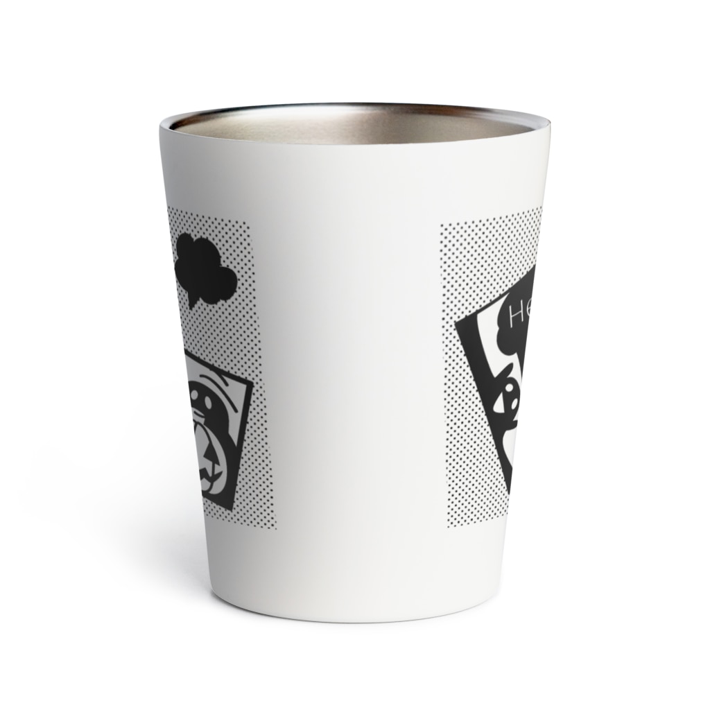 イラスト MONYAAT のGz かぼちゃバーガーD・黒ドット(gr) Thermo Tumbler