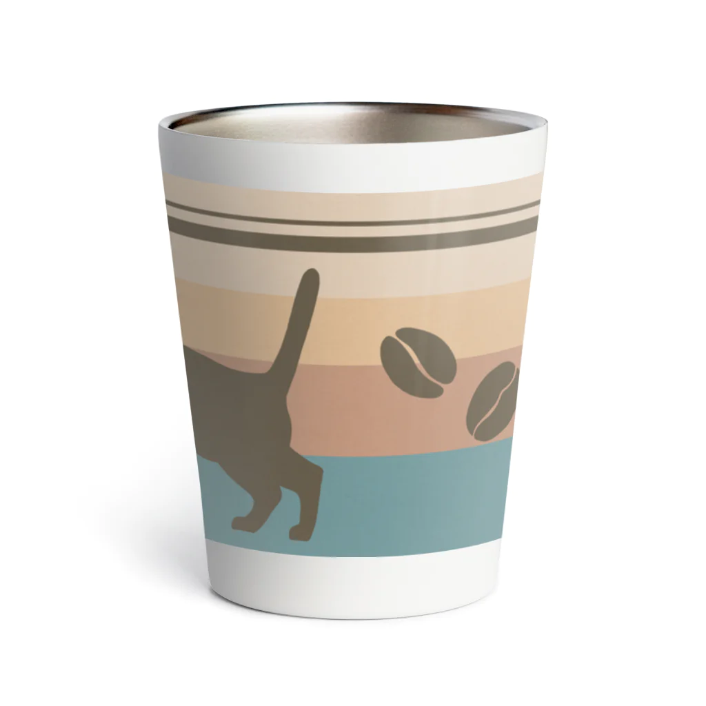 ねこや Ryoko -猫屋 りょうこ-のねこ　コーヒー豆との時間 Thermo Tumbler