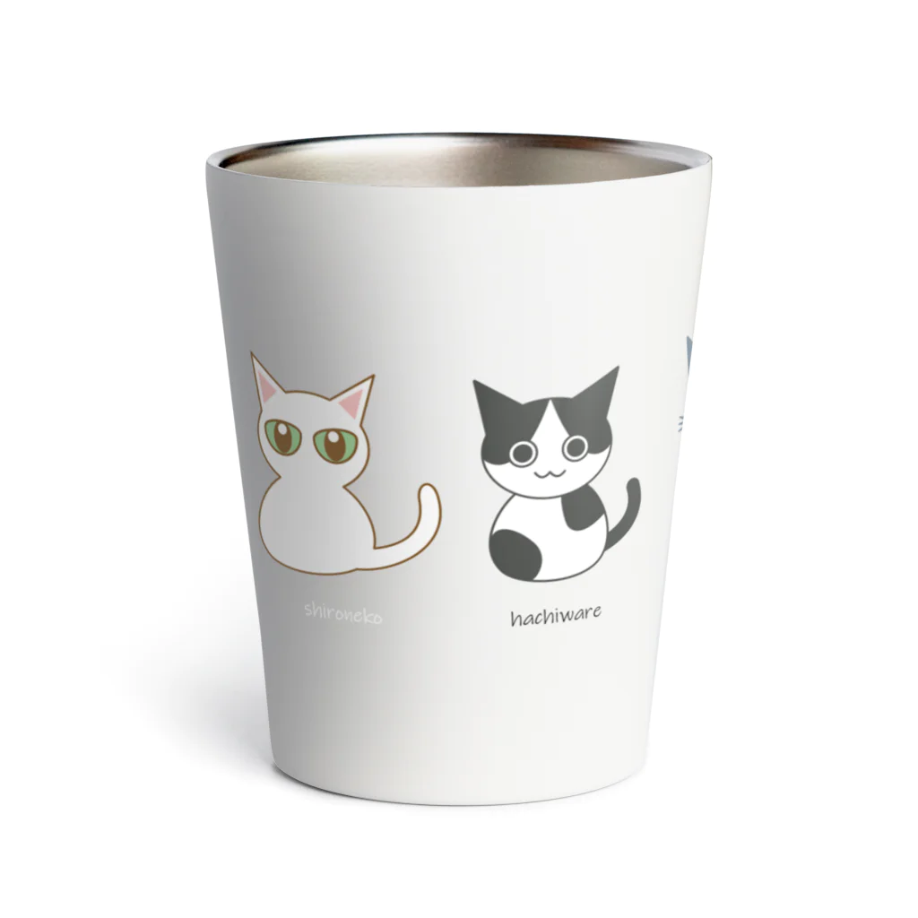 しましまねこ屋の6cats parade Thermo Tumbler