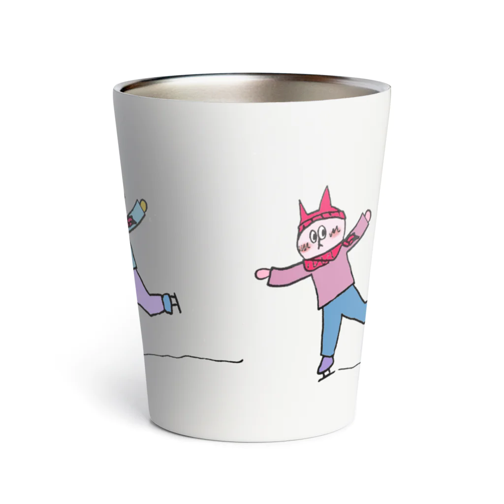 Quick Star TWO(ｸｲｯｸｽﾀｰﾂｰ) のねこし ねこし ねこし（３匹いるよ！） Thermo Tumbler