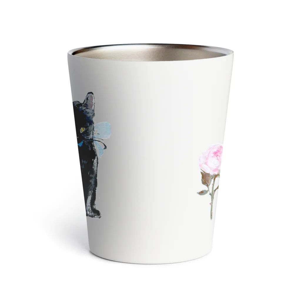 eri@gizelleheartのねこと薔薇 Thermo Tumbler