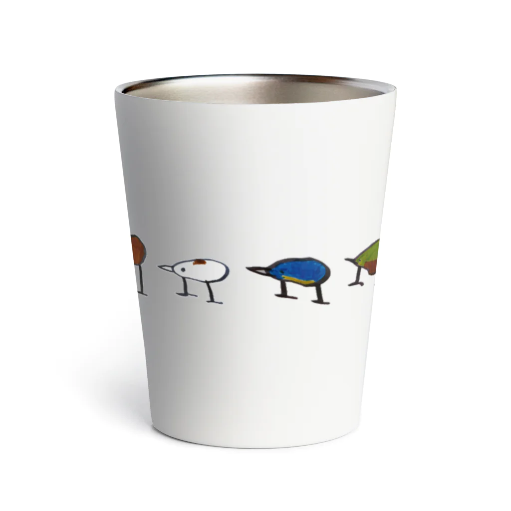 YUKIYAMAの野鳥整列8種ver Thermo Tumbler