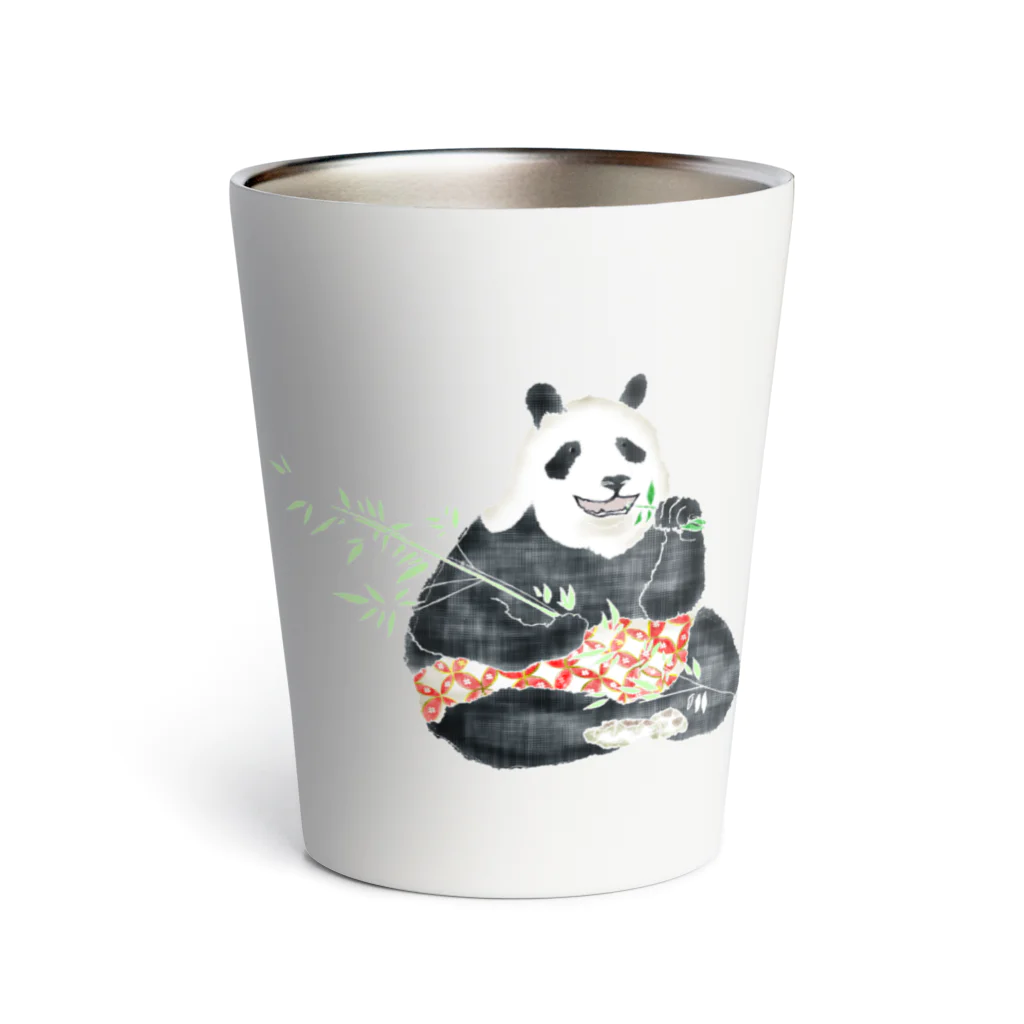 文様動物園 Pattern Zoo Museum shopの七宝 × パンダ はらまき Thermo Tumbler