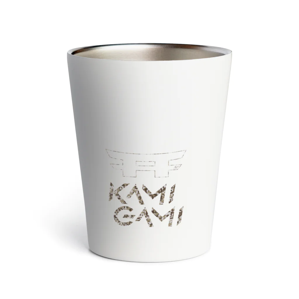 KAMI-GAMI from NTPの『KAMI-GAMI』logo カモフラ Thermo Tumbler