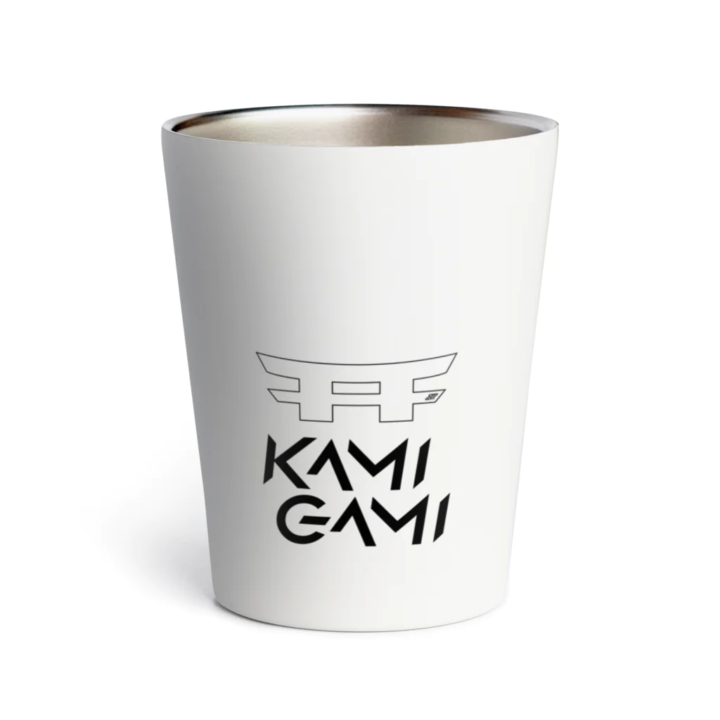 KAMI-GAMI from NTPの『KAMI-GAMI』logo ブラック Thermo Tumbler