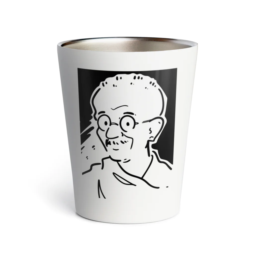 山形屋米店のマハトマ・ガンディー(Mahatma Gandhi) Thermo Tumbler