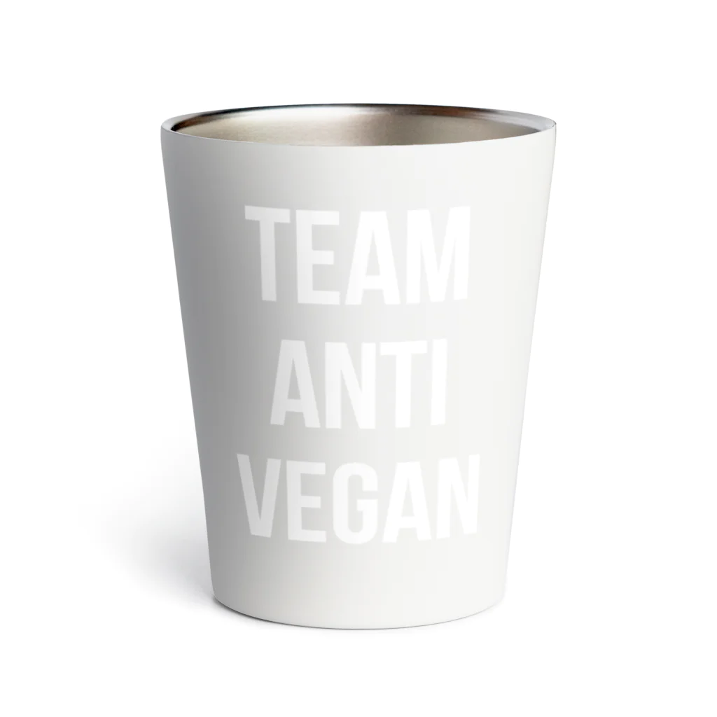 0.00%VEGAN SHOPのteam anti vegan（白文字） Thermo Tumbler