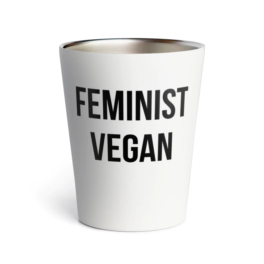 0.00%VEGAN SHOPのfeminist_vegan（黒文字） Thermo Tumbler