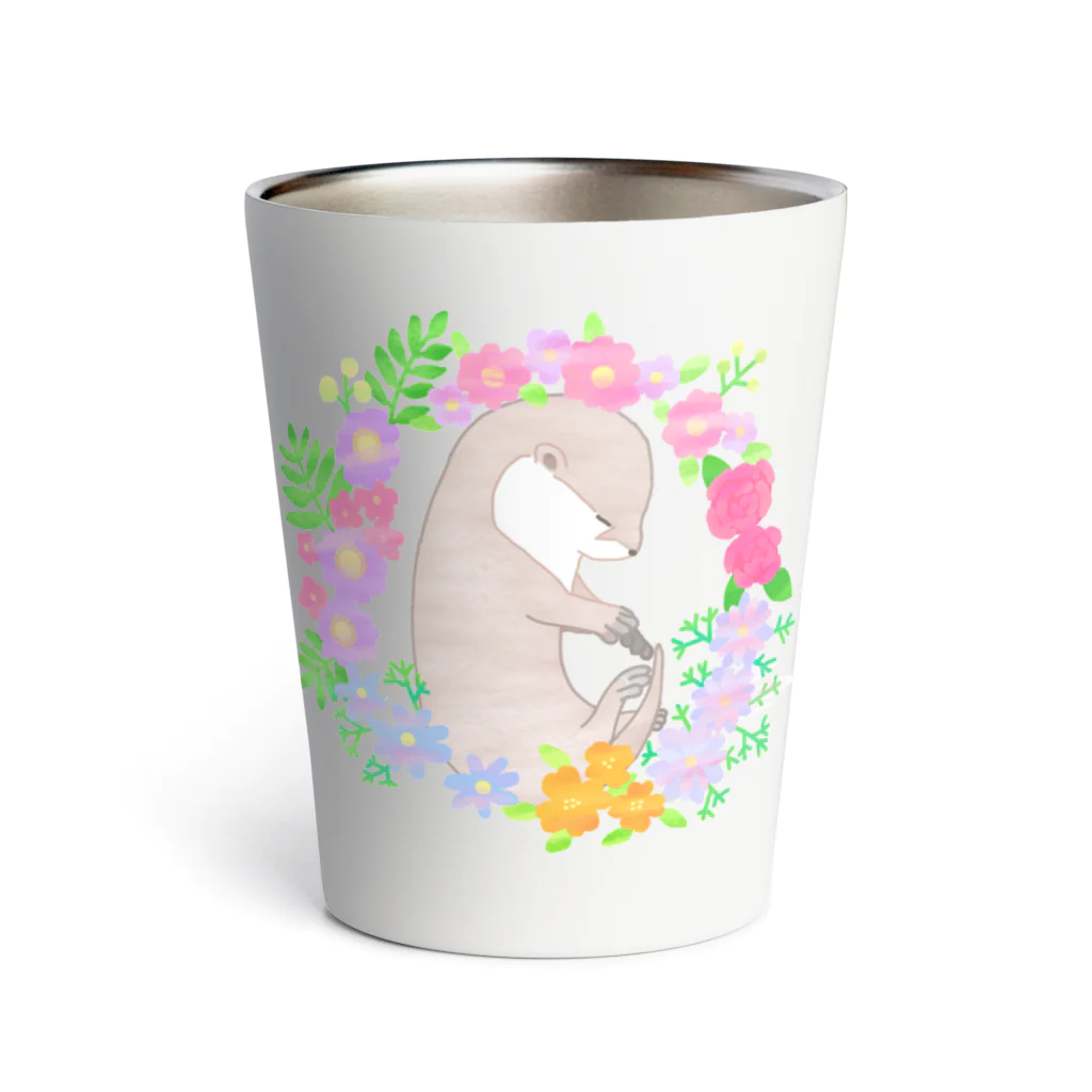 羊毛フェルトのMOFFU.（もっふ）のカワウソの美ら（ちゅら）ちゃん Thermo Tumbler