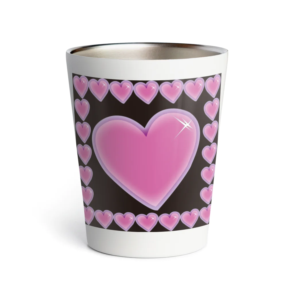 Drecome_Designの【沢山囲まれて】heart harem【逃げ場無し】 Thermo Tumbler