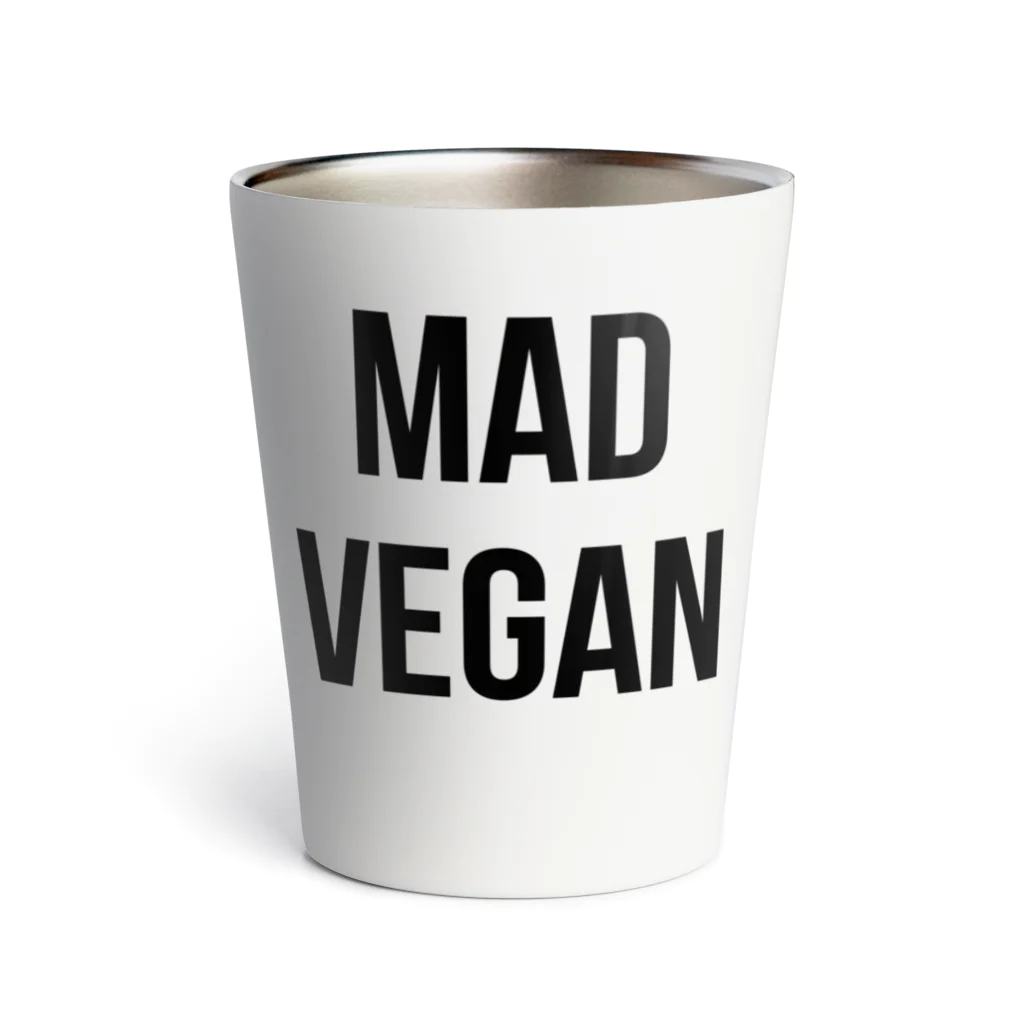 0.00%VEGAN SHOPのmad vegan（黒文字） Thermo Tumbler