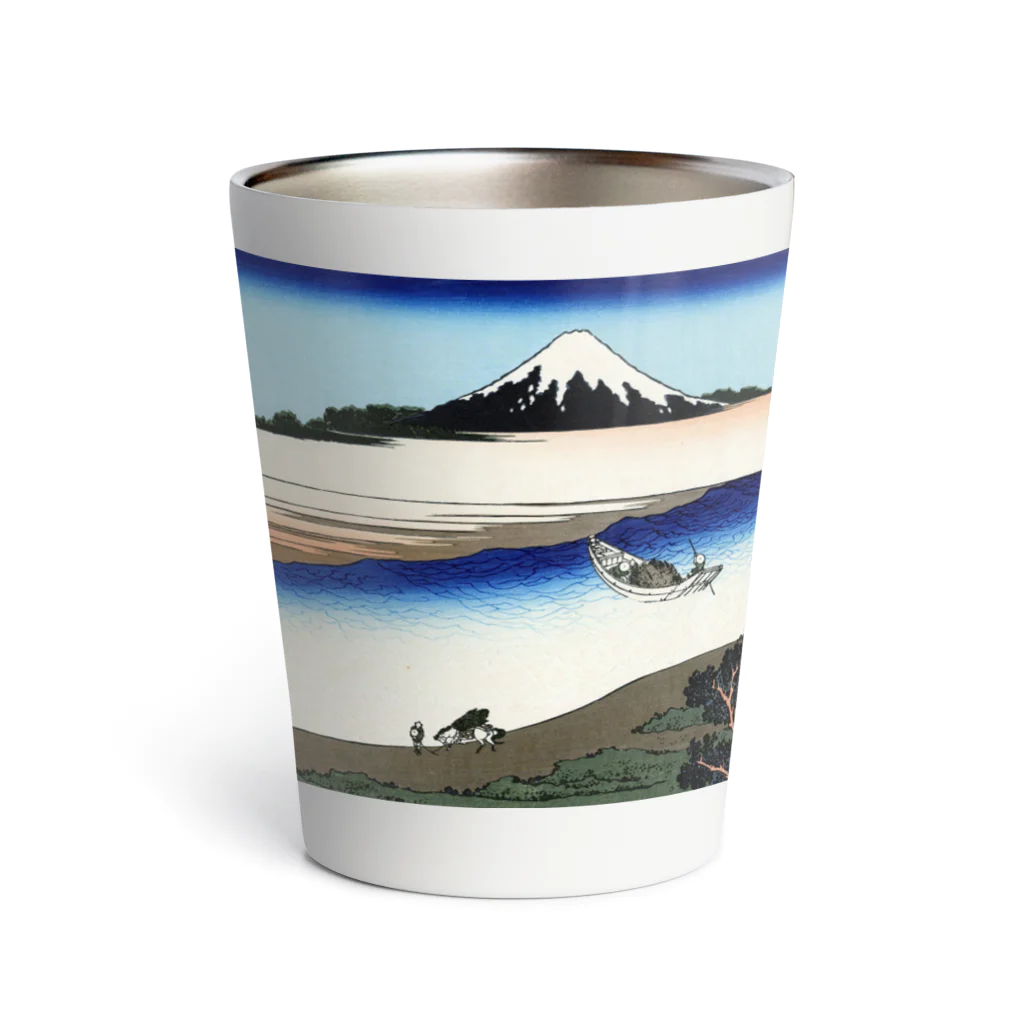 寿めでたや(ukiyoe)のFujiyama ukiyoe 葛飾北斎_冨嶽　武州玉川 Thermo Tumbler