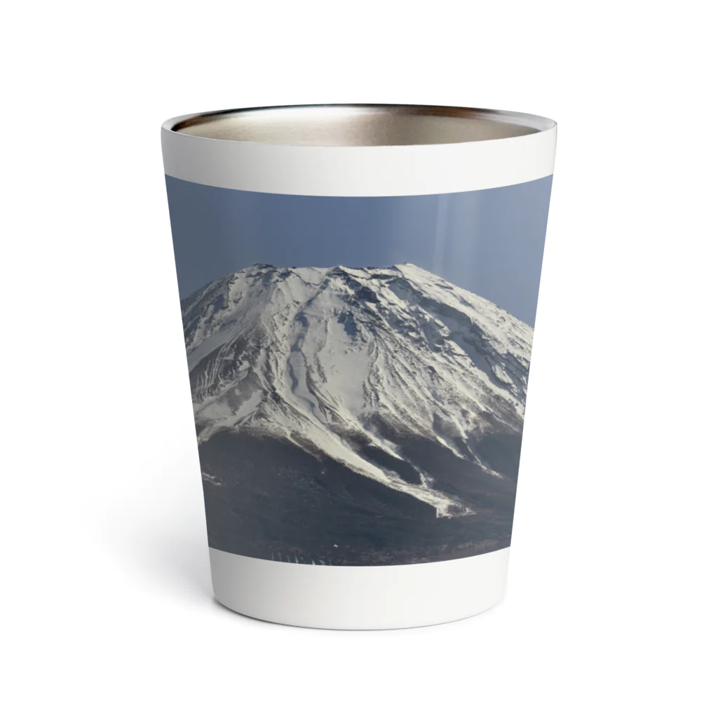 下田村の冠雪した富士山 Thermo Tumbler