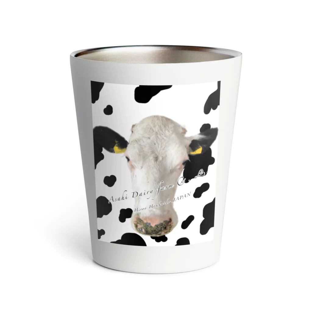 MISA’s Dairy Farmのまるちゃん(社名入りWBホルスタイン牛柄ver.) Thermo Tumbler