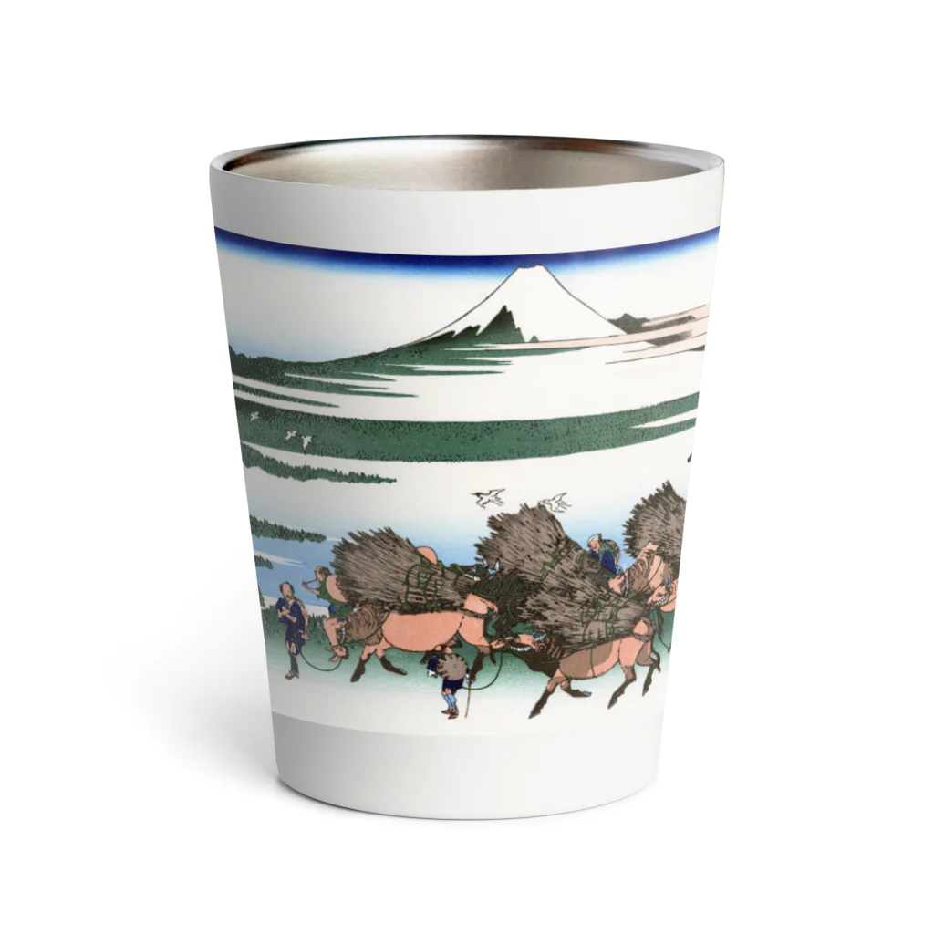 寿めでたや(ukiyoe)の葛飾北斎_冨嶽三十六景　駿州大野新田 Thermo Tumbler