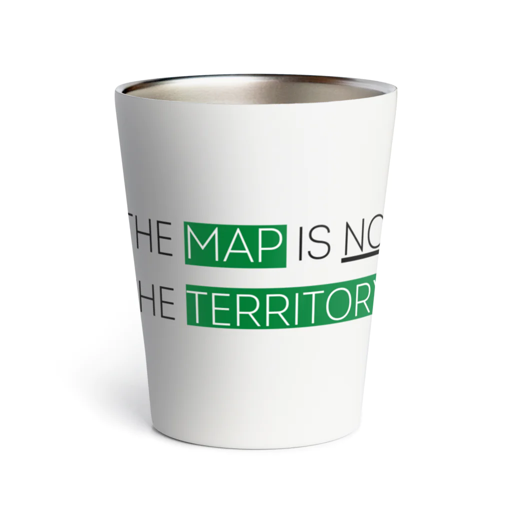 There will be answers.（つんパンダ）オンラインショップのTHE MAP IS NOT THE TERRITORY Thermo Tumbler