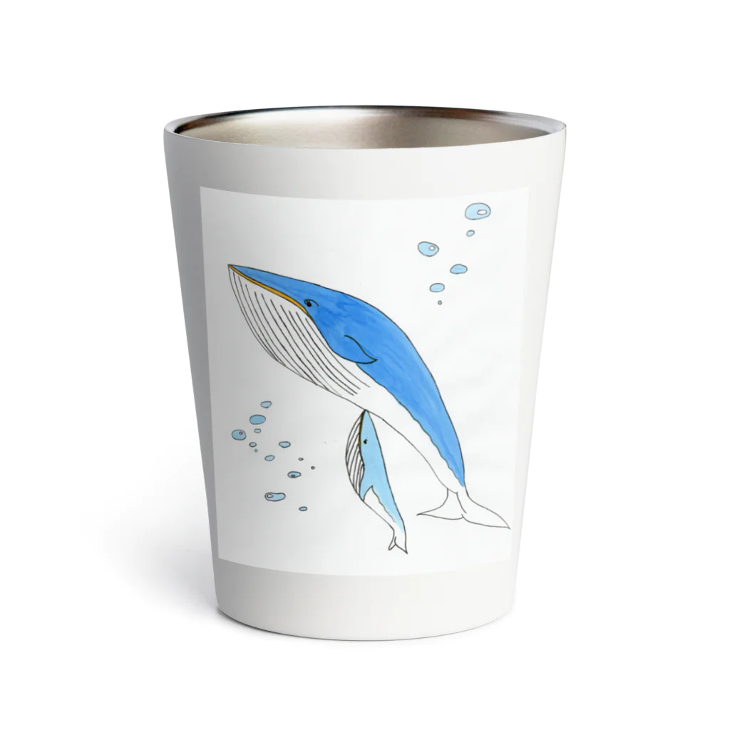 ペンと剣のwhale_mother&baby （くじら母子） Thermo Tumbler