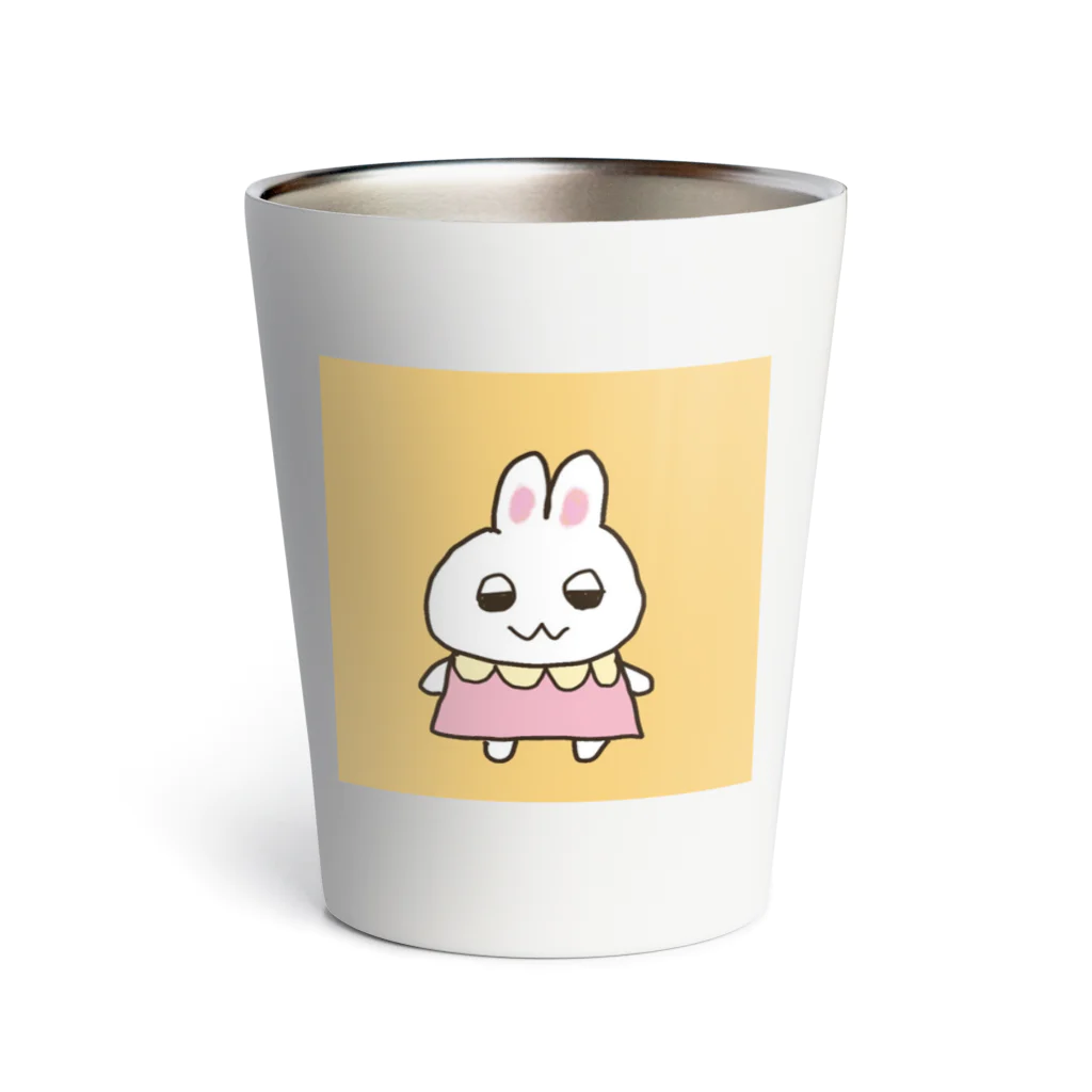 ねこぽよのグッズのお店のはじめてのうさぎさん Thermo Tumbler