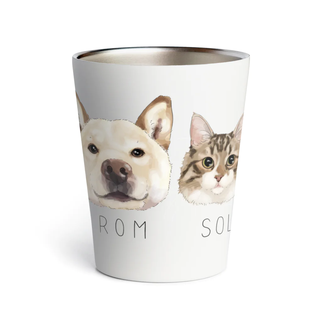 みきぞーん｜保護猫 ミッキー画伯と肉球とおともだちのrom & sol Thermo Tumbler