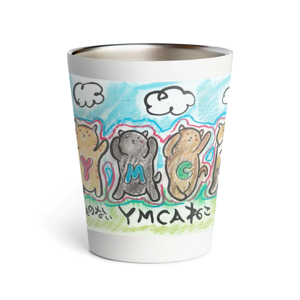 Happy Helper いぬたまの変化のないYMCAねこ Thermo Tumbler