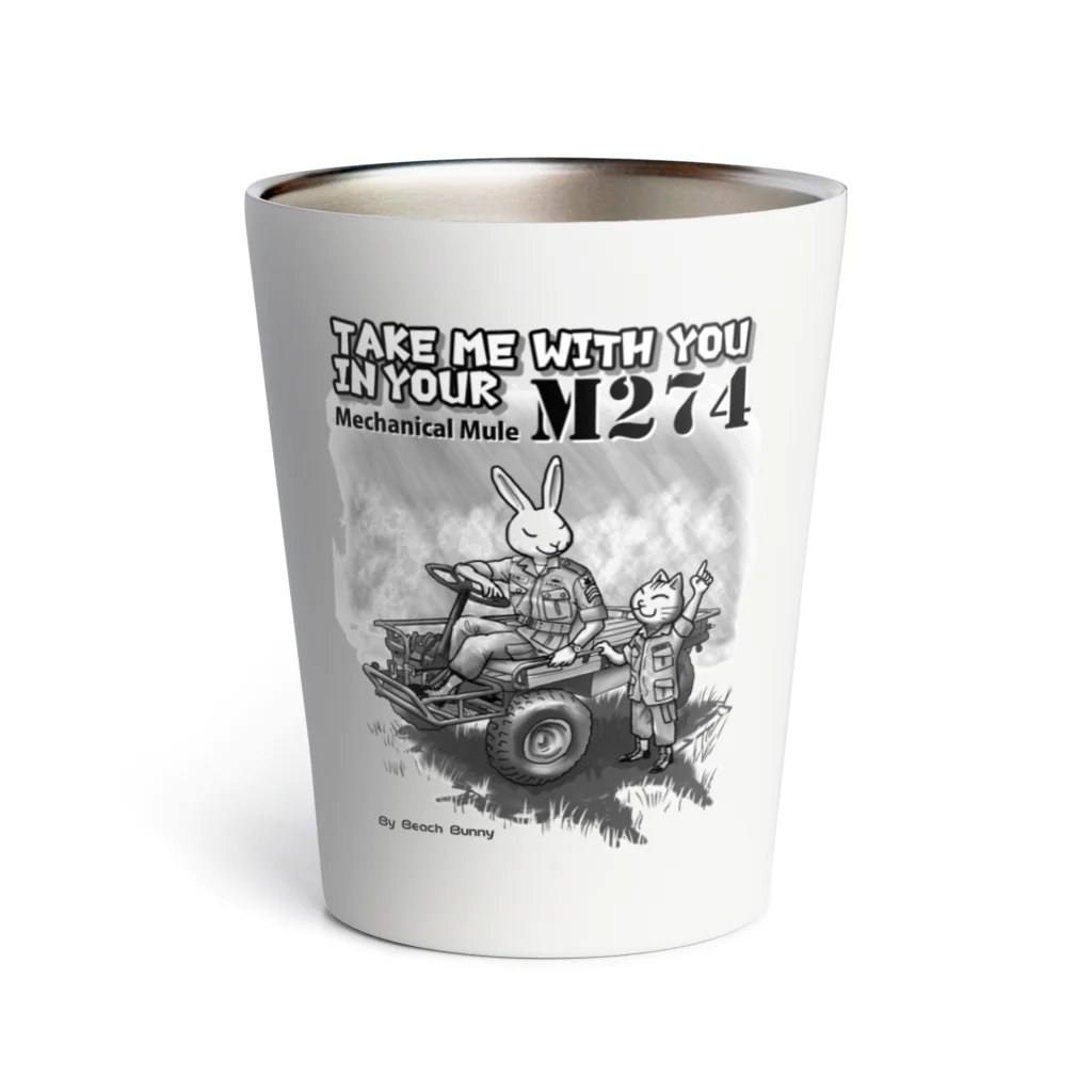 BeachBunnyのうさぎとねこ　US M274に乗せて！ Thermo Tumbler