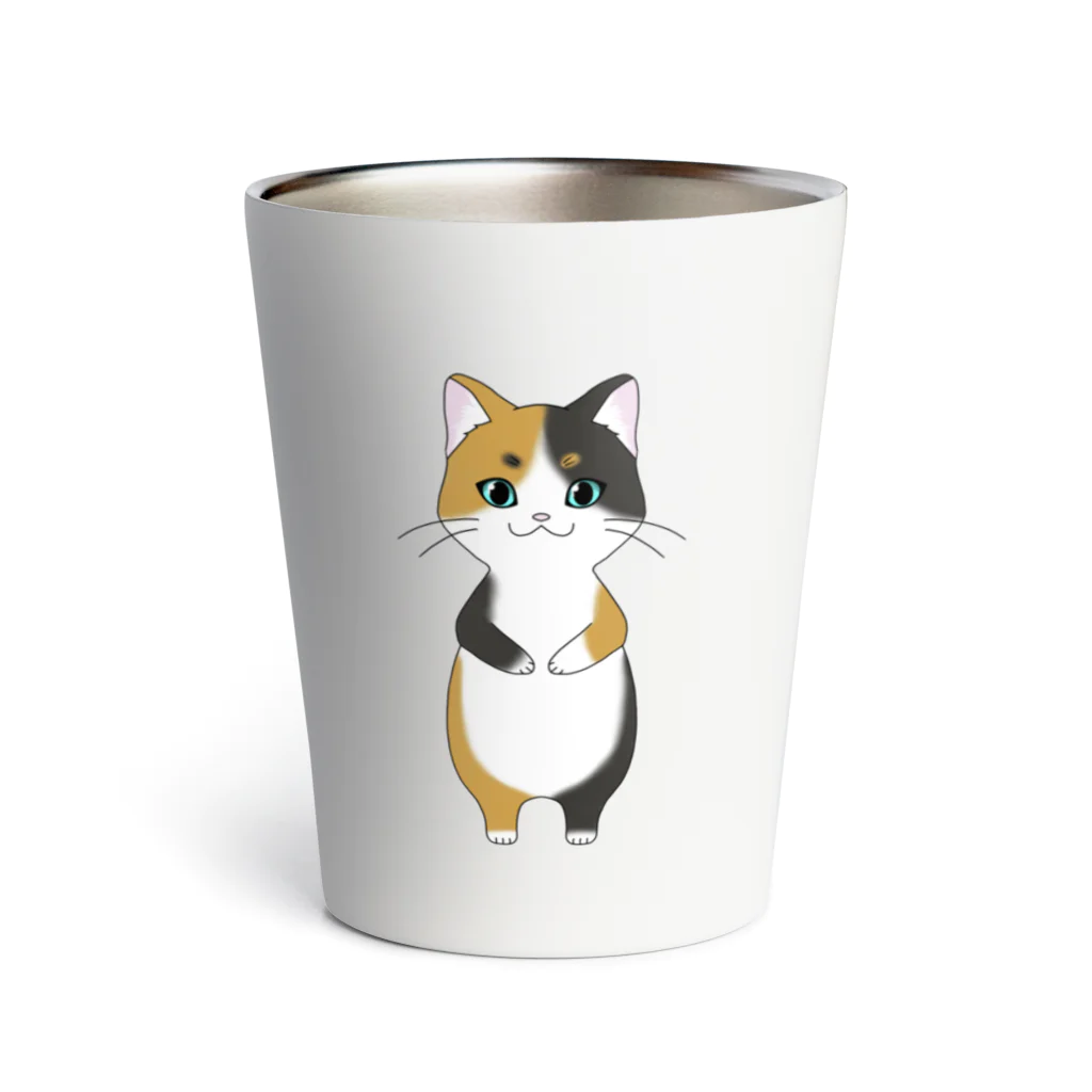 にゃ王様のお店のにゃ王さま　三毛猫　 Thermo Tumbler